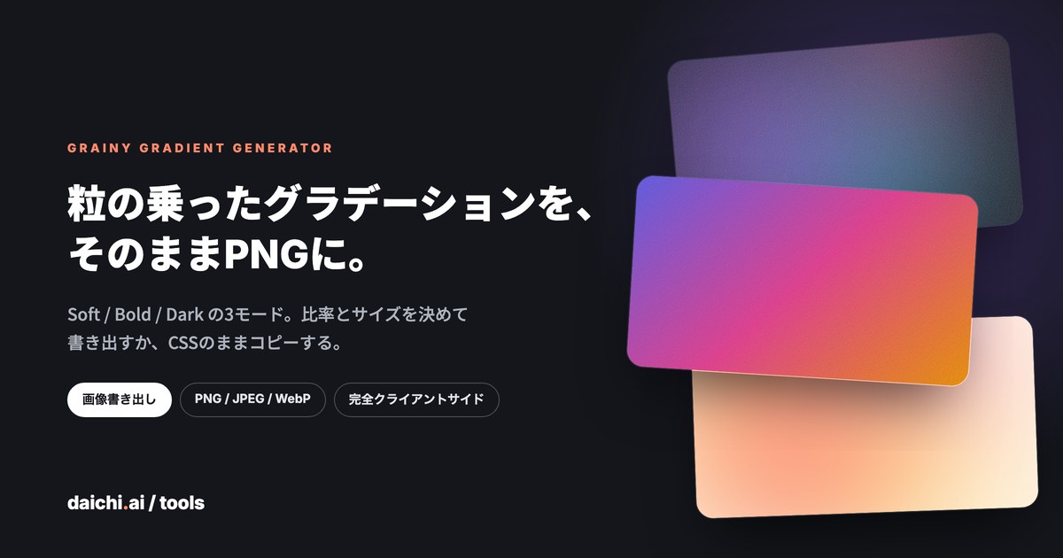 グレイン入りグラデーション生成